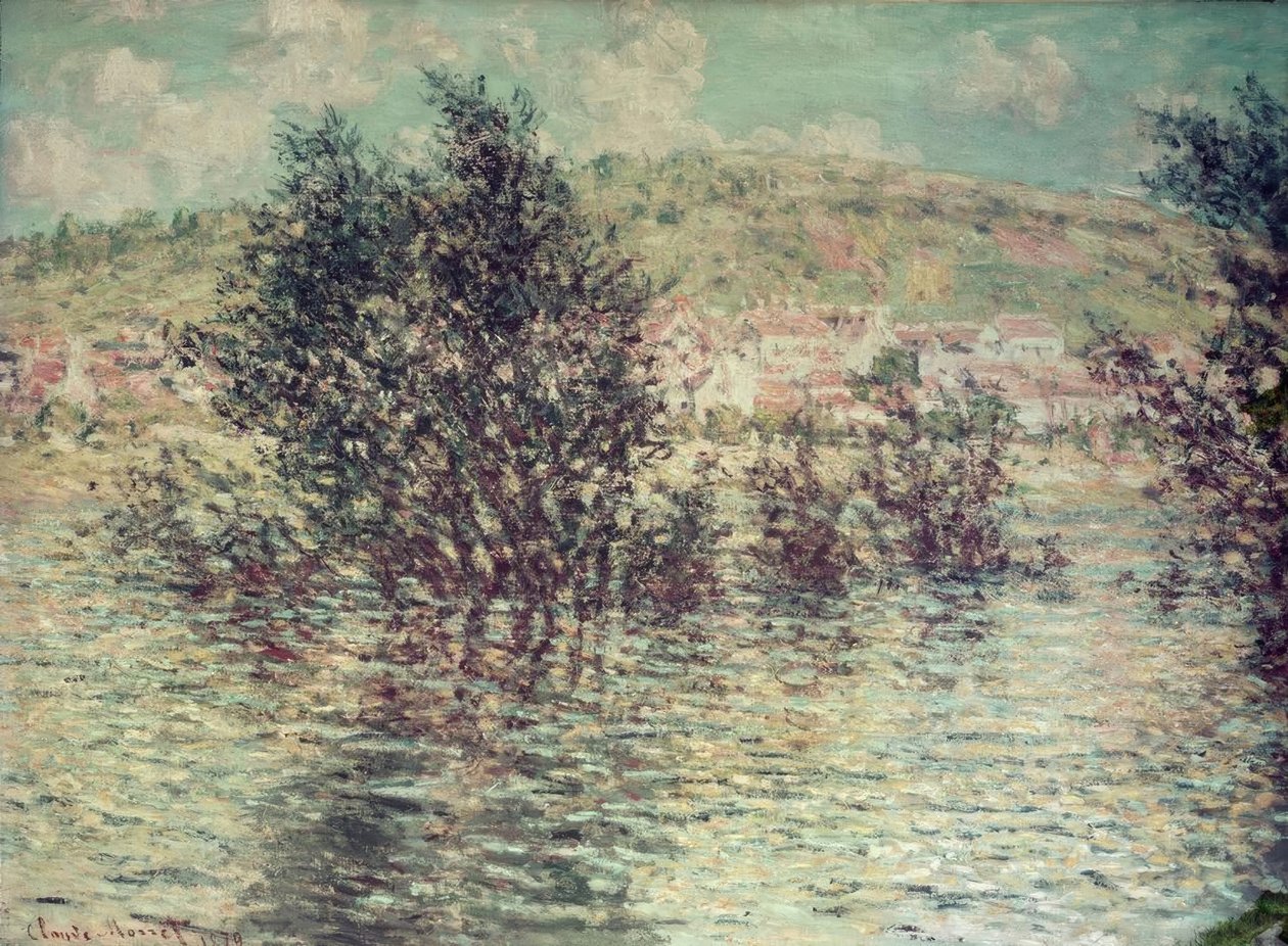 Vétheuil, widok na Lavacourt autorstwa Claude Monet