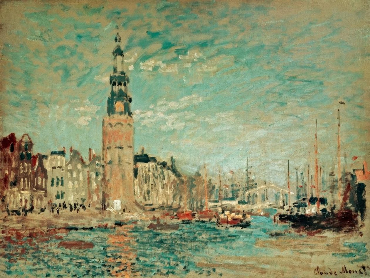 Widok na wieżę Montalban, Amsterdam autorstwa Claude Monet