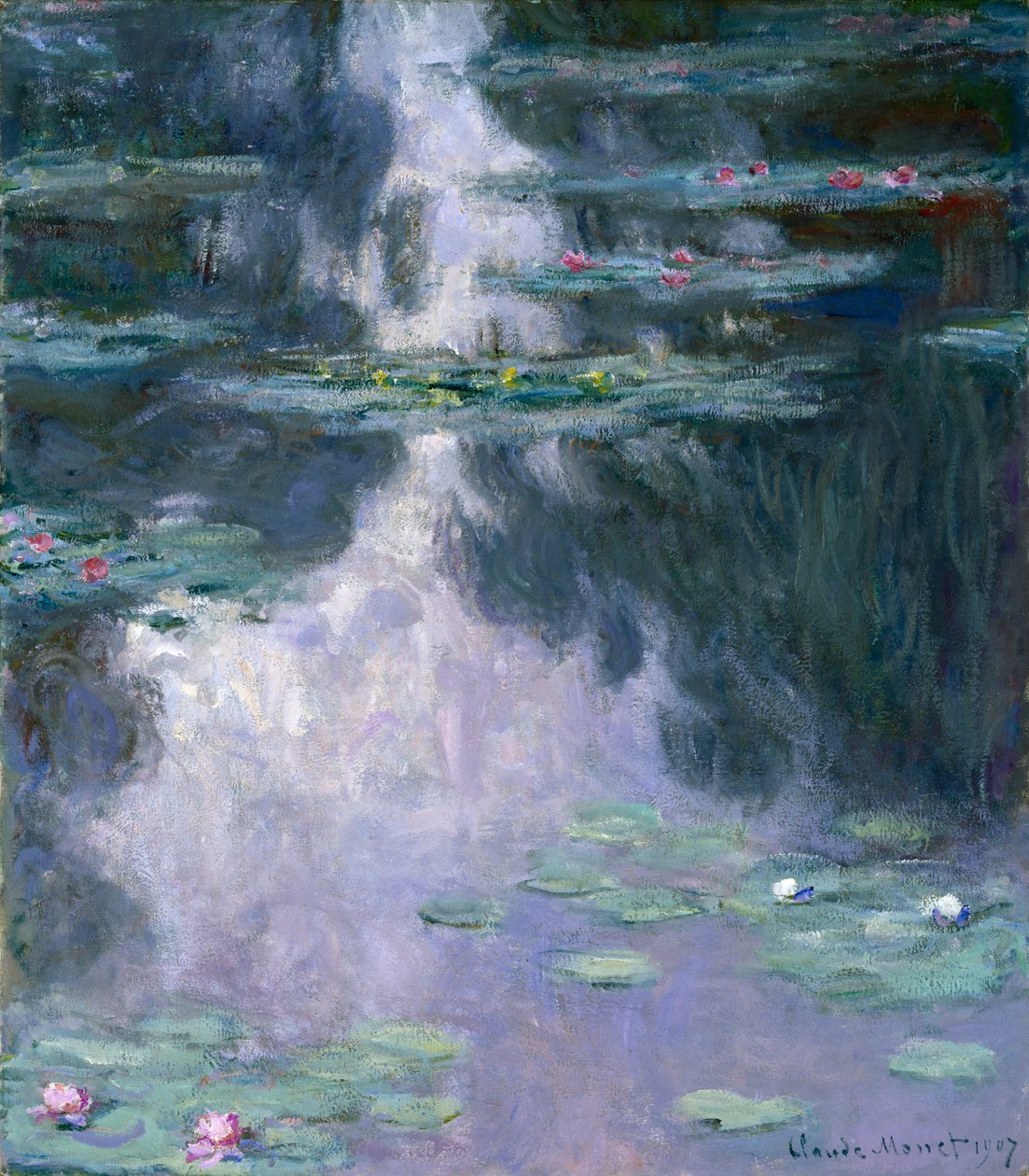 Lilie wodne (Nympheas) 1907 (olej na płótnie) autorstwa Claude Monet