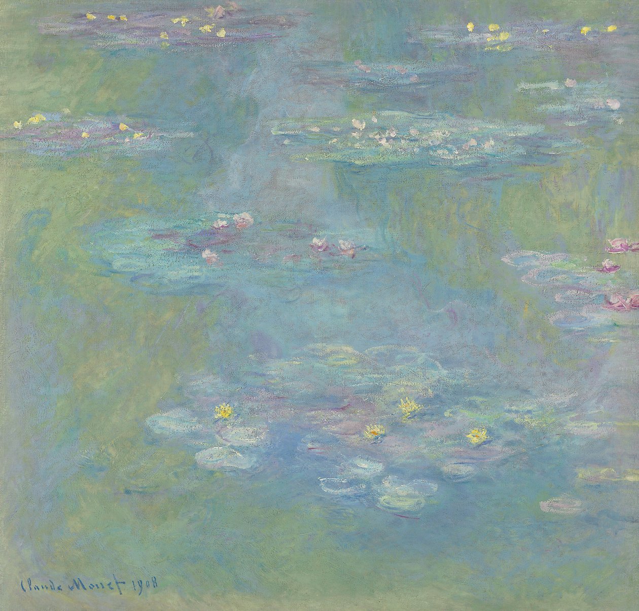 Lilie wodne; Nimfea, 1908 autorstwa Claude Monet