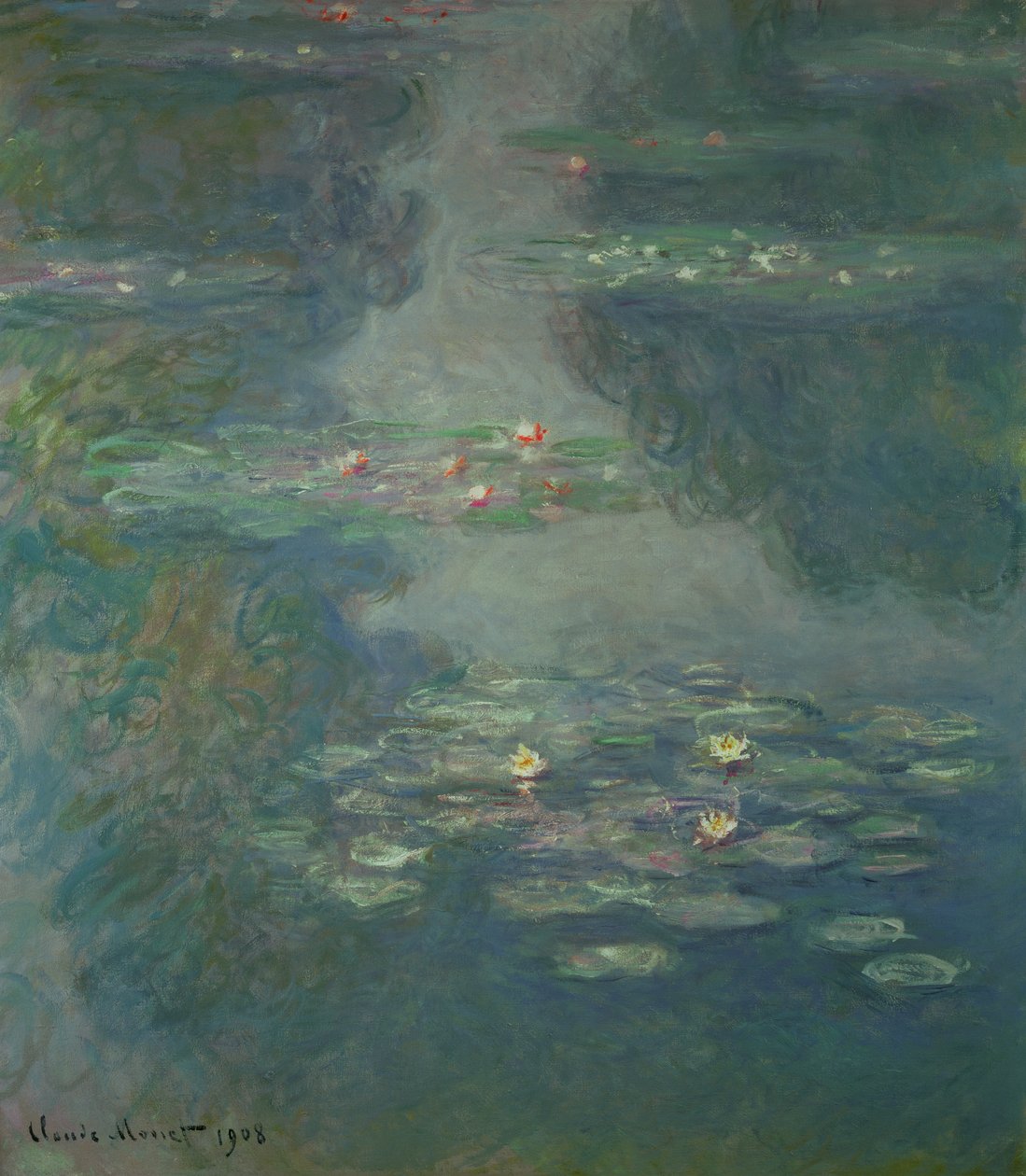 Lilie wodne, 1908 autorstwa Claude Monet