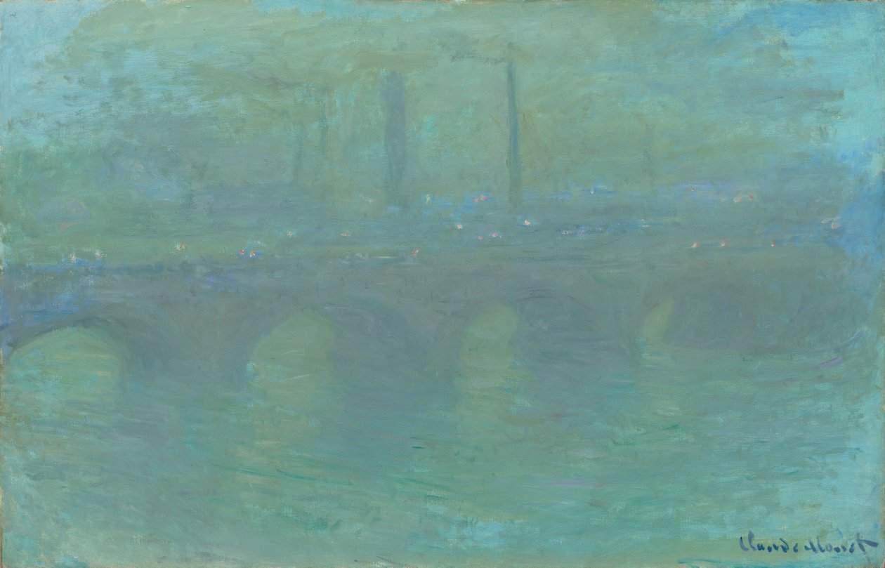 Most Waterloo, Londyn, o zmierzchu autorstwa Claude Monet