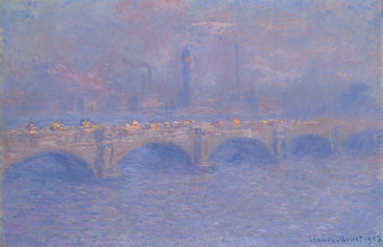 Most Waterloo, efekt światła słonecznego, 1903. autorstwa Claude Monet