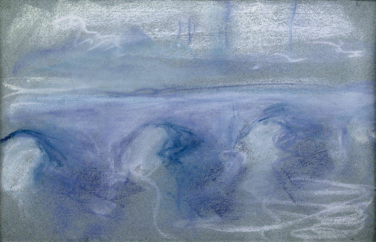 Most Waterloo, ok. 1900 (pastel na papierze) autorstwa Claude Monet