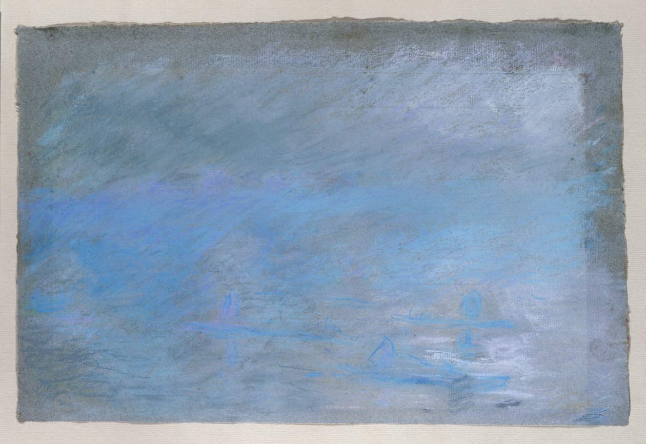Most Waterloo we mgle, 1901 autorstwa Claude Monet