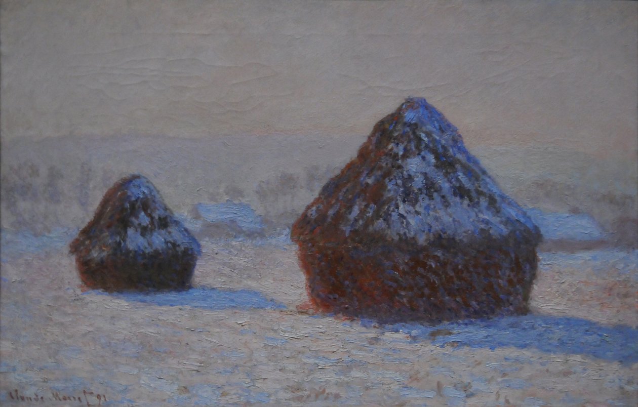 Stogi Pszenicy, Efekt Śniegu, Poranek, 1891 autorstwa Claude Monet