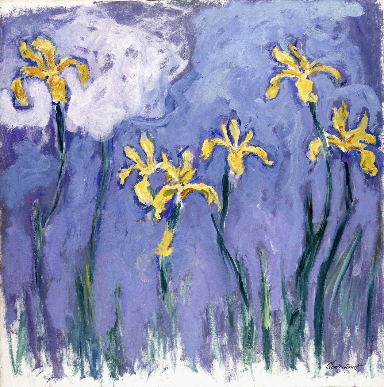 Żółta tęczówka z różową chmurką, ok. 1918 r. autorstwa Claude Monet
