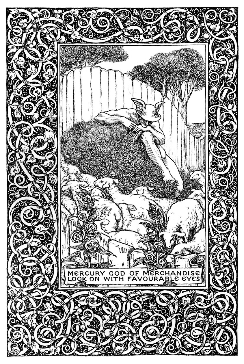 Frontyspis do pola koniczyny, 1899. autorstwa Clemence Housman