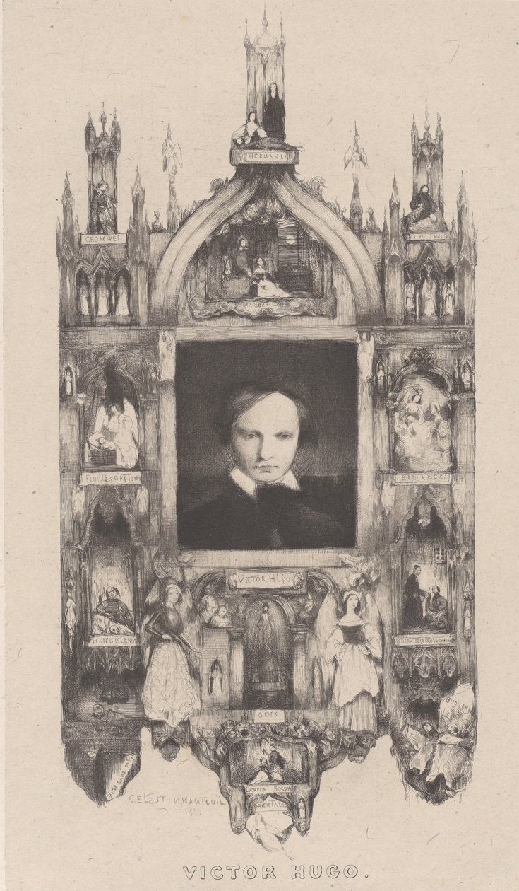 Portret Wiktora Hugo, 1833. autorstwa Célestin Nanteuil