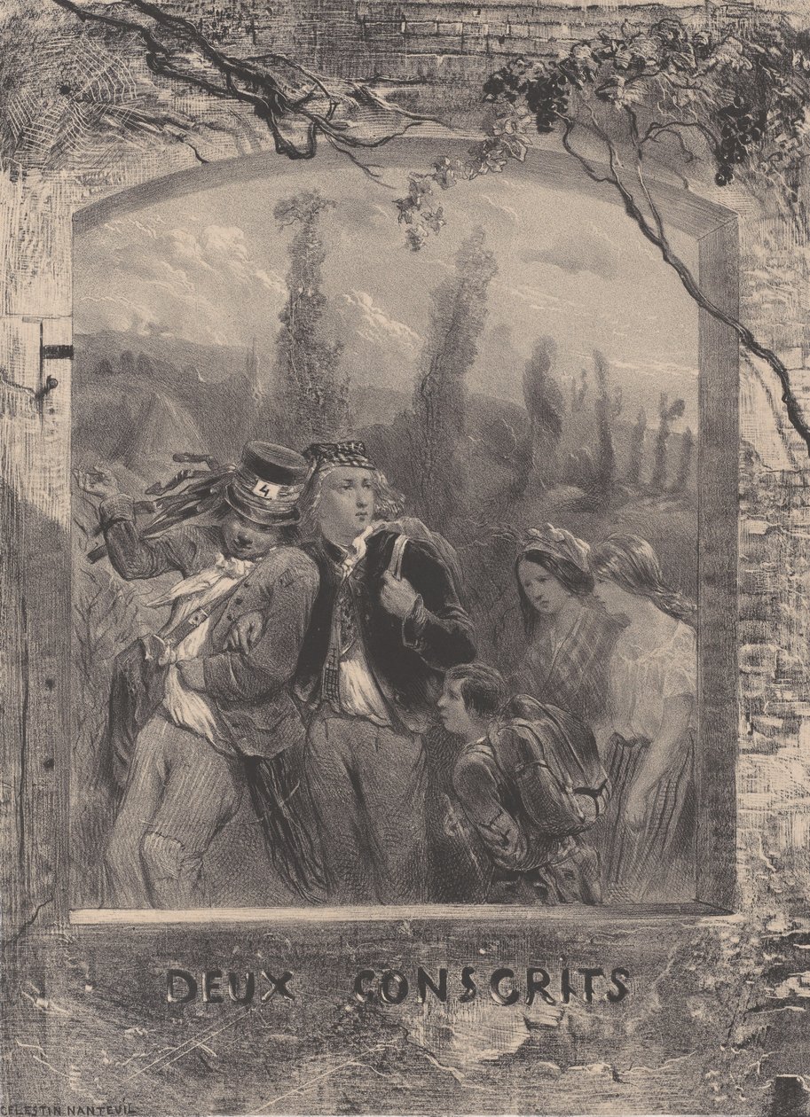 Dwóch poborowych, ca. 1830-70. autorstwa Célestin Nanteuil