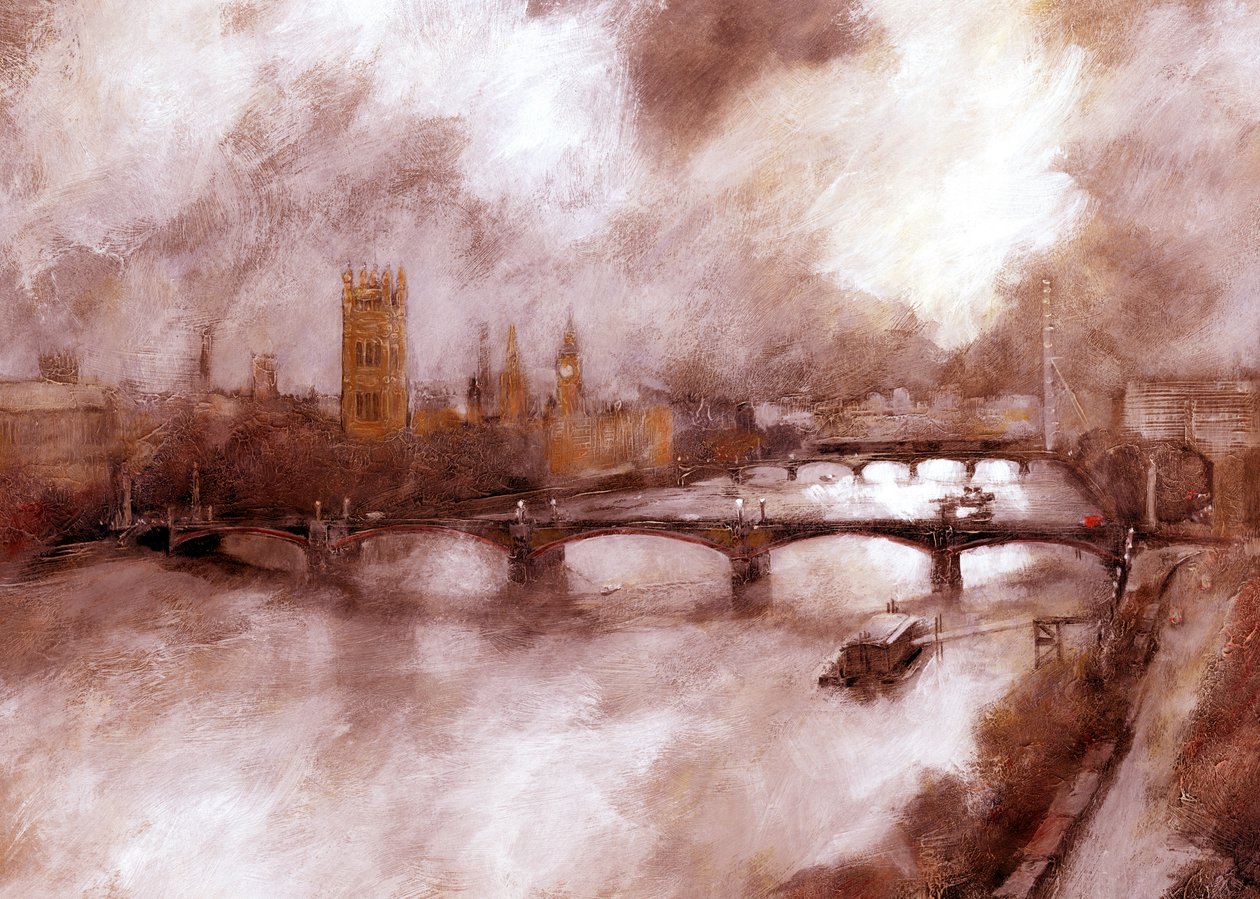 Lambeth, 2007 (akryl na pokładzie) autorstwa Clive Metcalfe