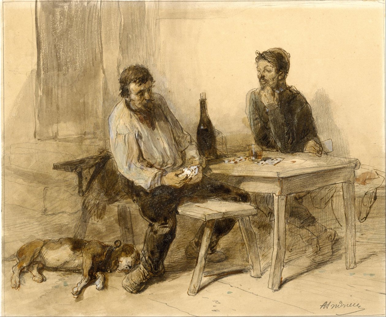 Gra w karty autorstwa Clément Auguste Andrieux
