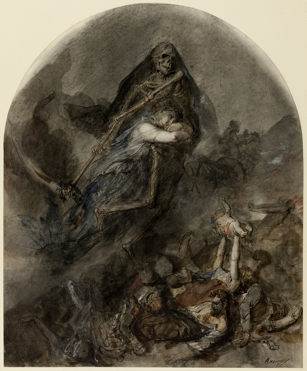 Alegoria Śmierci autorstwa Clément Auguste Andrieux