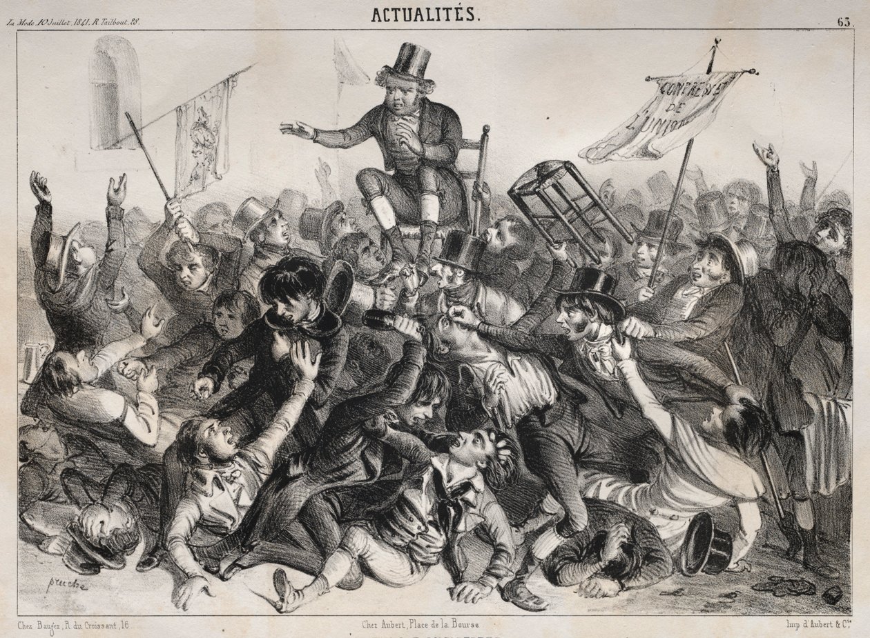 Wiadomości: Wybory w Anglii, 1841. autorstwa Clémente Pruche