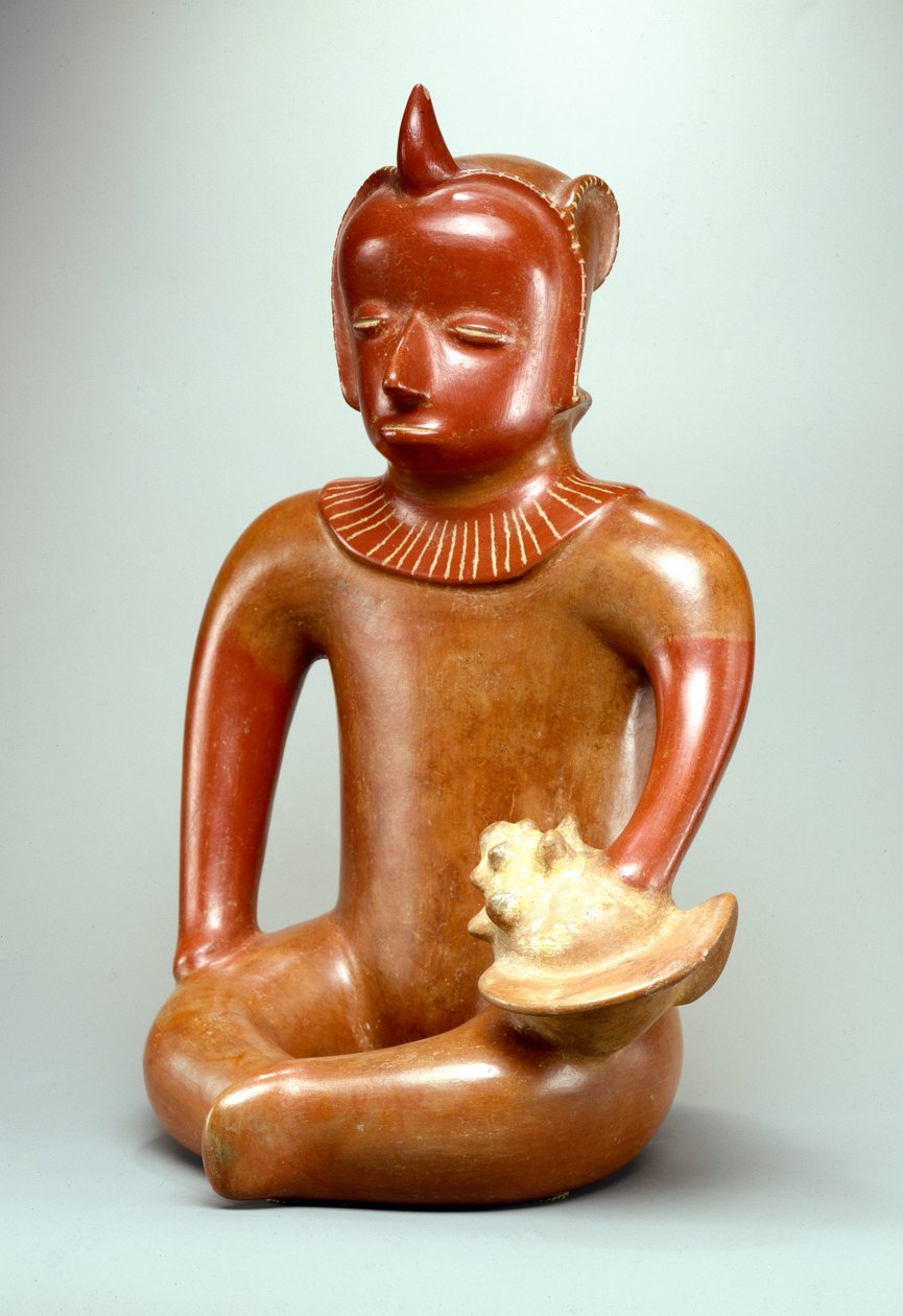 Siedzący wódz (ceramiczne) autorstwa Colima Culture