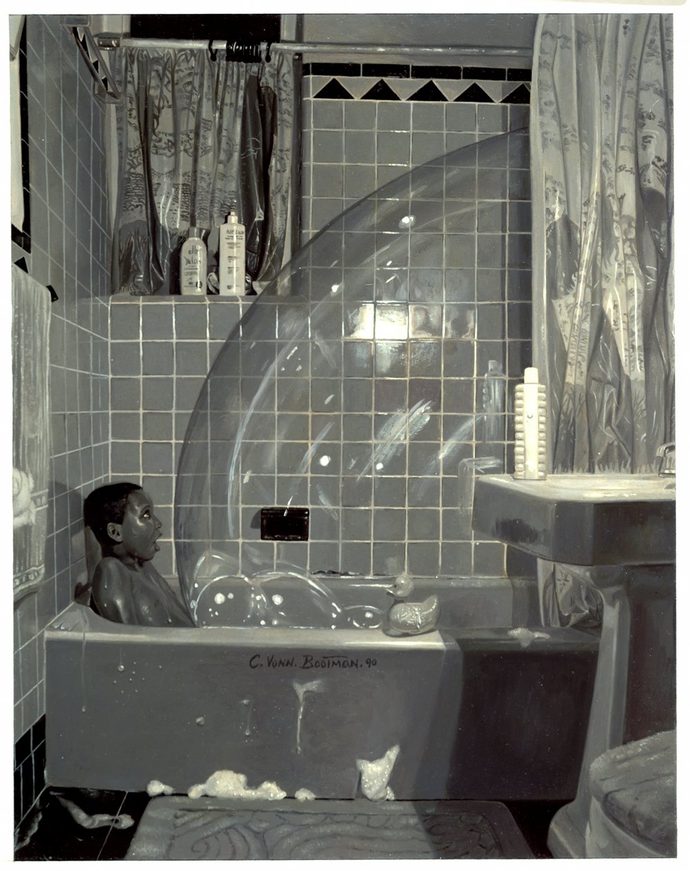 Chłopiec i bańka, 1990 autorstwa Colin Bootman