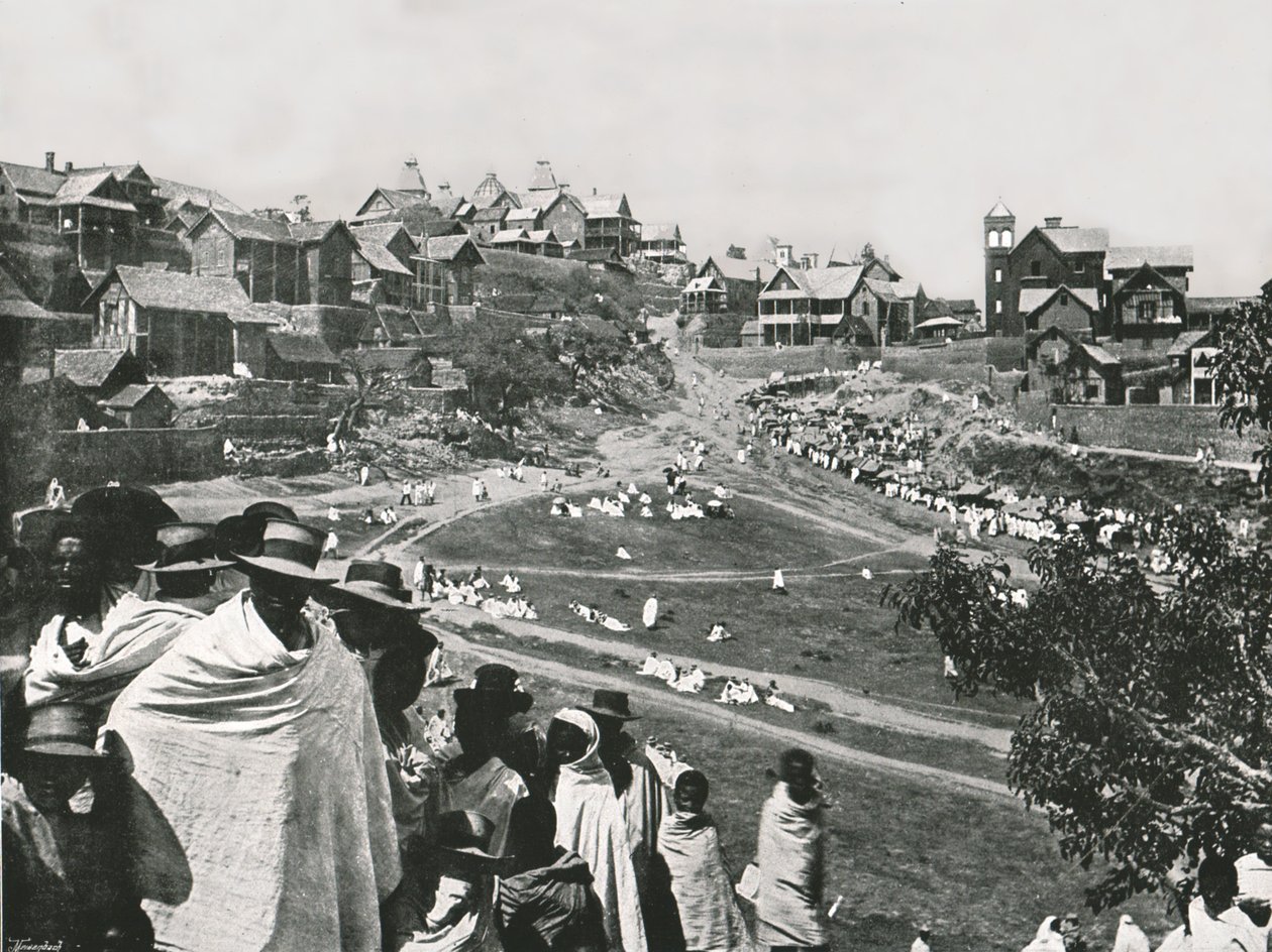 Równina Kabarów, Andohalo, Antananarywa, Madagaskar, 1895. autorstwa Colonel Stewart