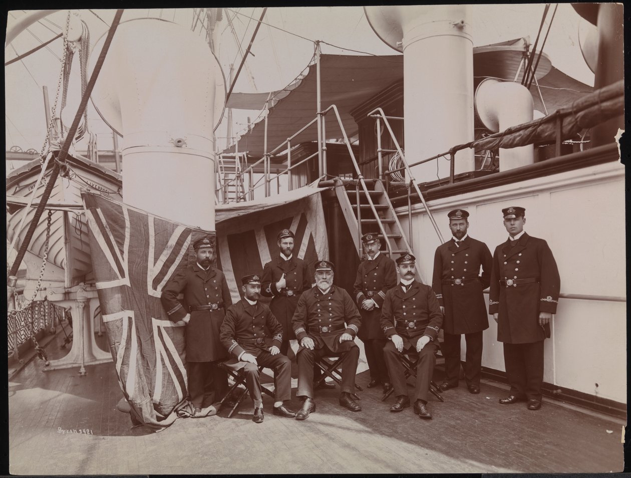 Cunard Line, SS "Umbria", c.1897 (zdjęcie czarno-białe) autorstwa Company Byron