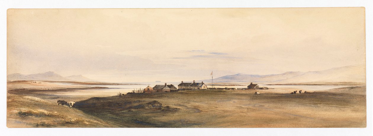 Berkeley Sound, Falklandy, ok. 1878 r. (akwarela) autorstwa Conrad Martens