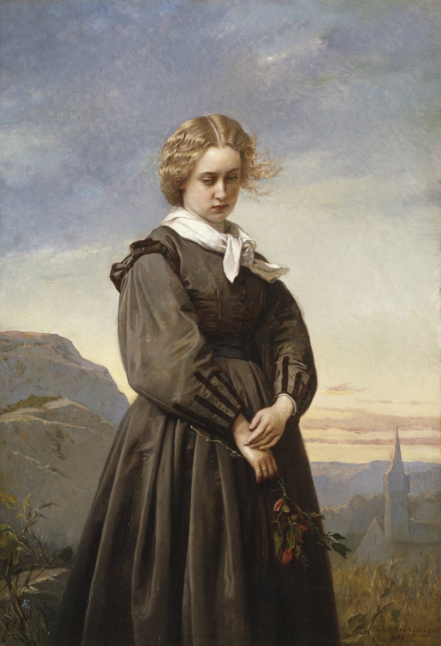 Melancholia miłości, 1866 r. autorstwa Constant Mayer
