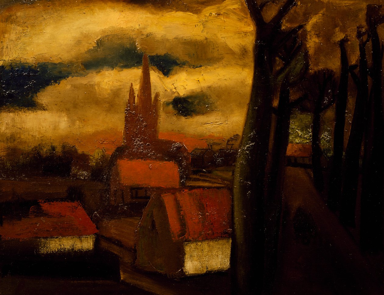 Czerwone dachy autorstwa Constant Permeke