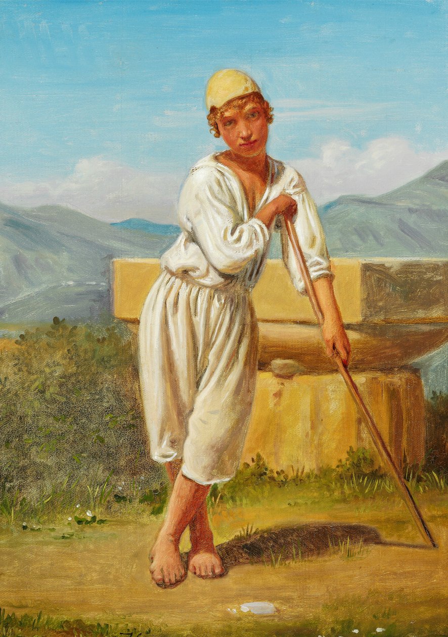 Pasterz z Pæstum autorstwa Constantin Hansen