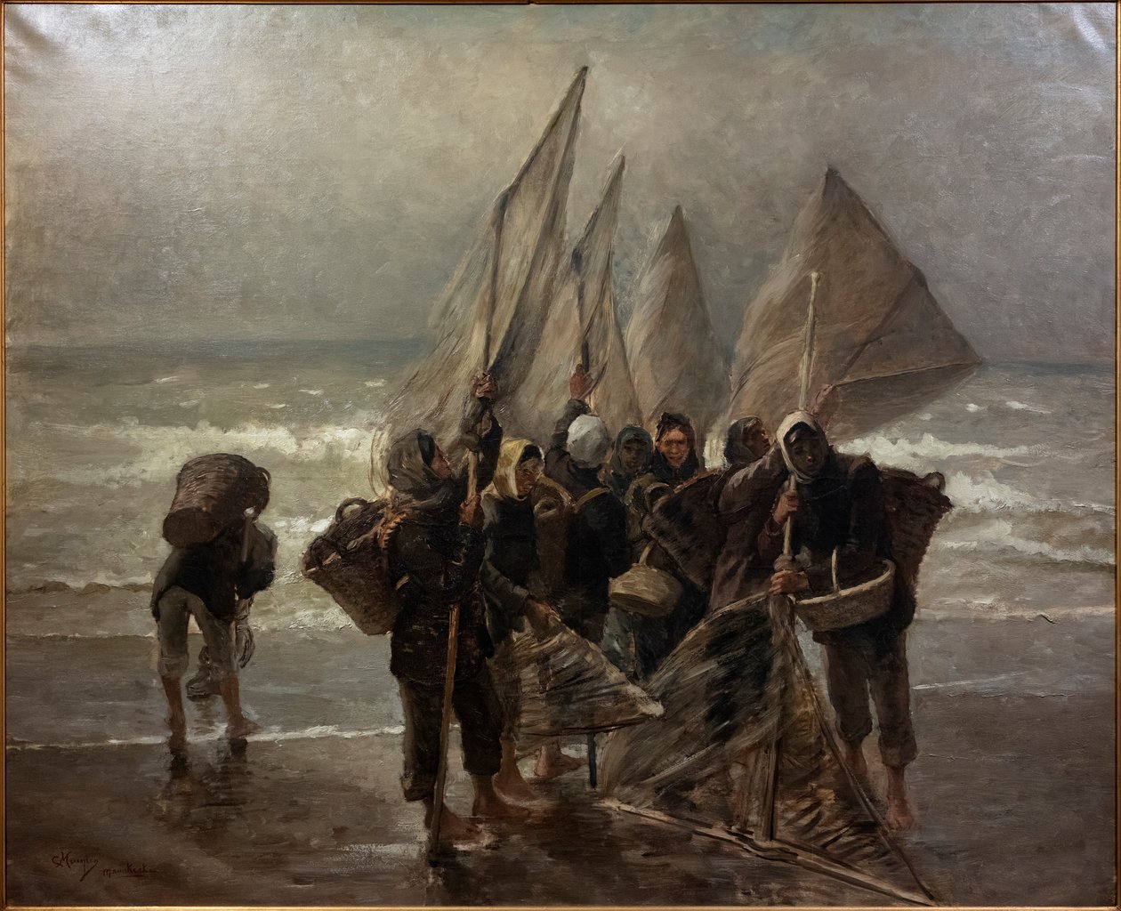 Krewetki w Mariakerke autorstwa Constantin Emile Meunier