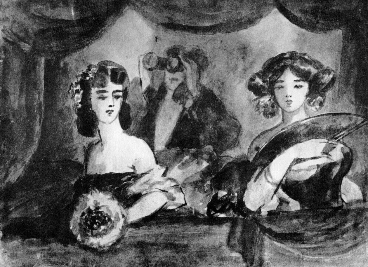 W Teatrze, XIX w., 1930 autorstwa Constantin Guys
