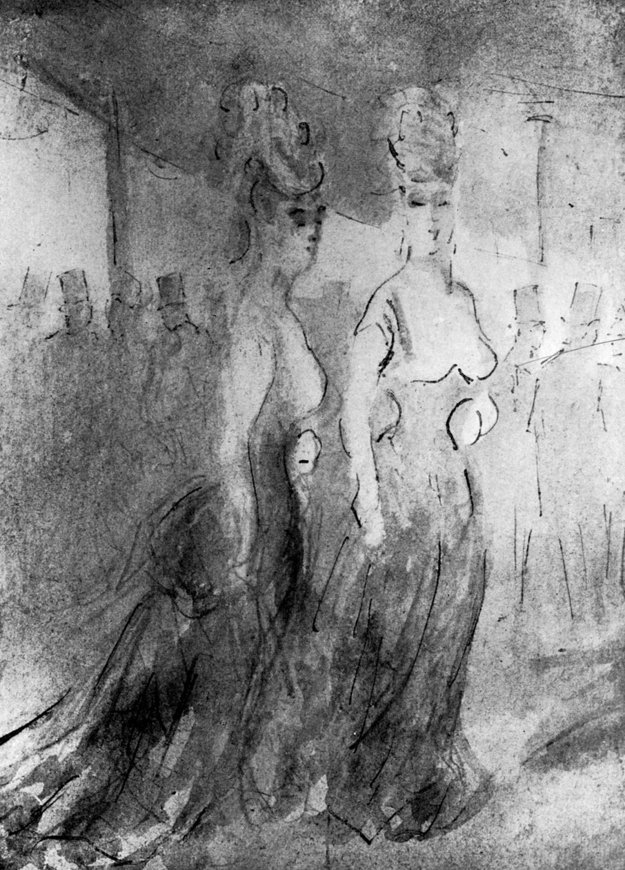 Dwie eleganckie, XIX w., 1930. autorstwa Constantin Guys