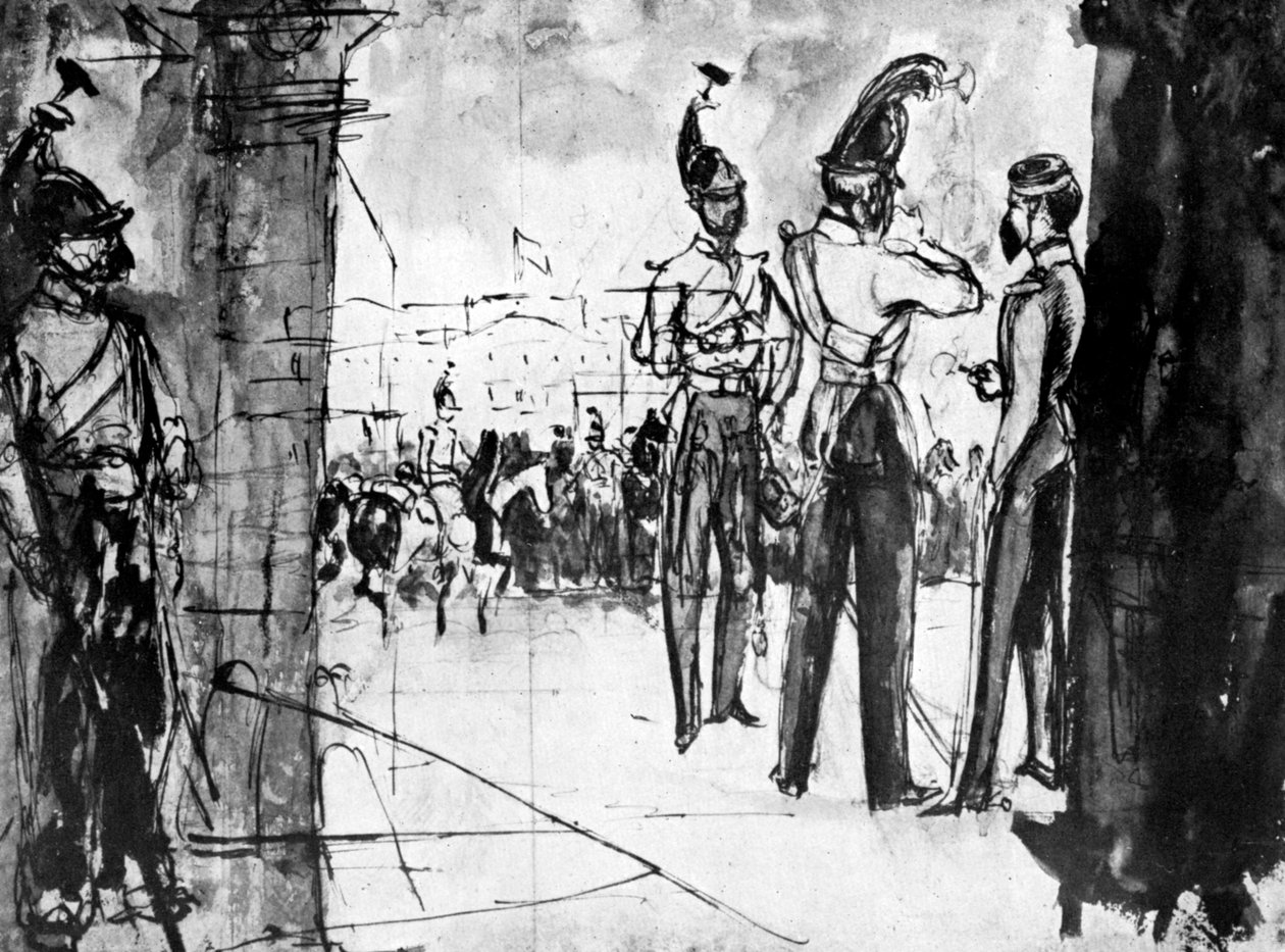 Grupa Żołnierzy, 1930. autorstwa Constantin Guys
