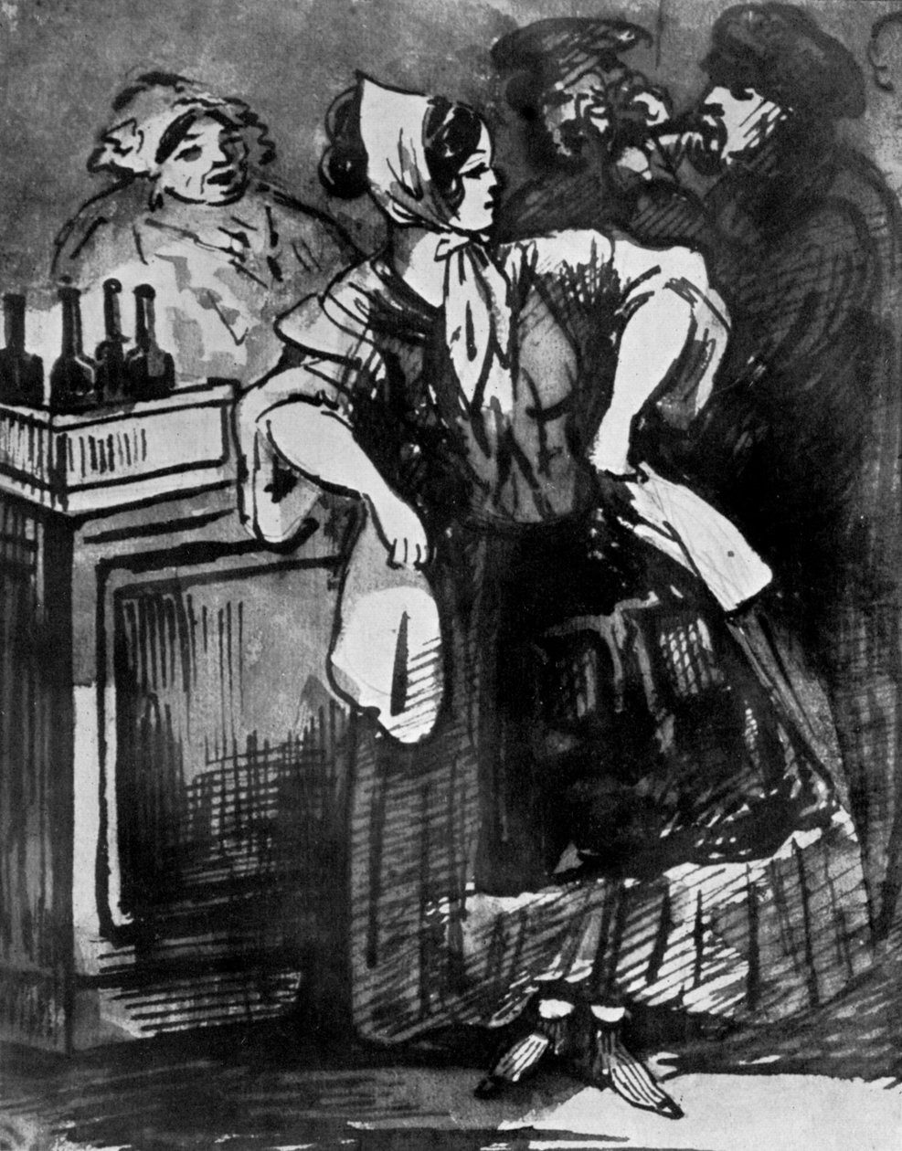 Le Comptoir, XIX wiek, 1930. autorstwa Constantin Guys