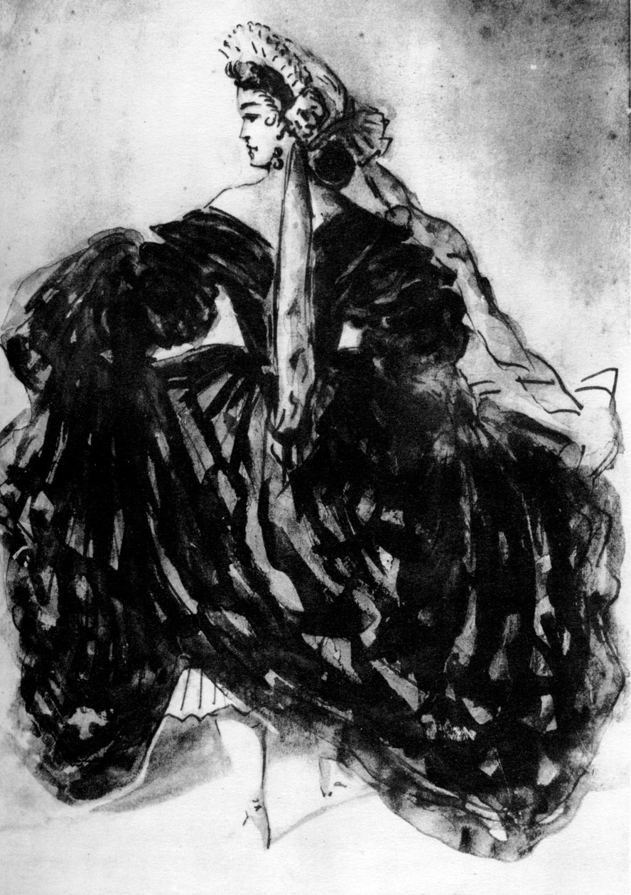 Studium kobiety, XIX w., 1930. autorstwa Constantin Guys