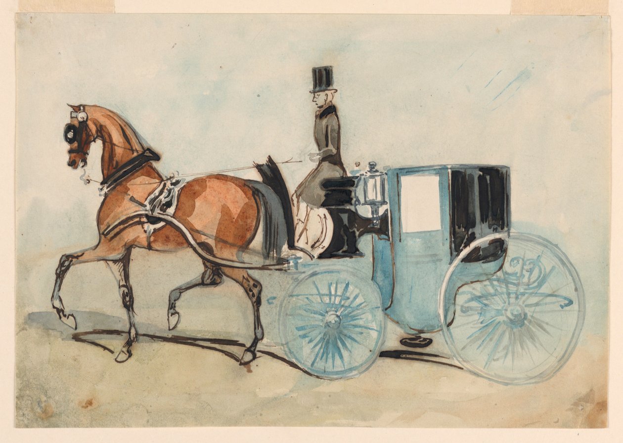 Niebieska Brougham autorstwa Constantin Guys