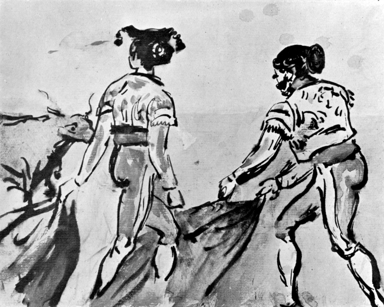 Walka byków, XIX w., 1930. autorstwa Constantin Guys