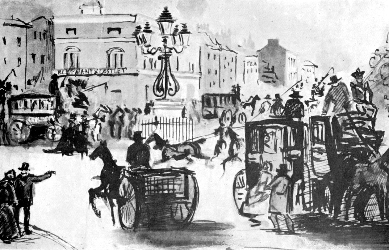 Słoń i zamek, XIX w., 1930 r. autorstwa Constantin Guys