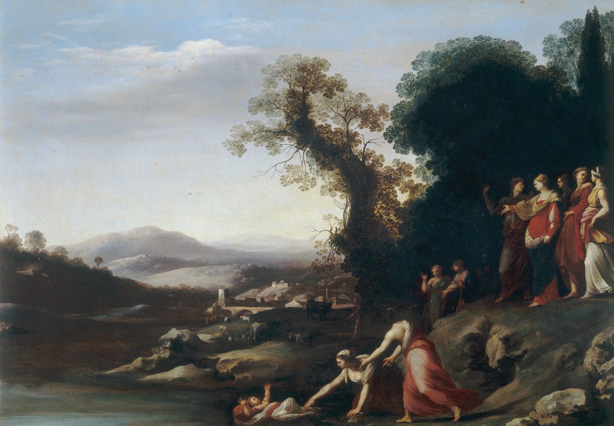 Odkrycie Mojżesza autorstwa Cornelis van Poelenburgh or Poelenburch