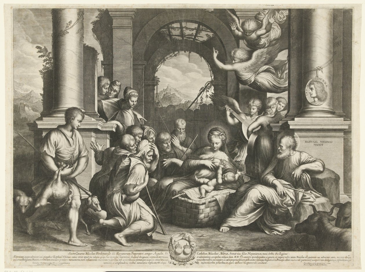 Adoracja pasterzy autorstwa Cornelis Bloemaert (II)