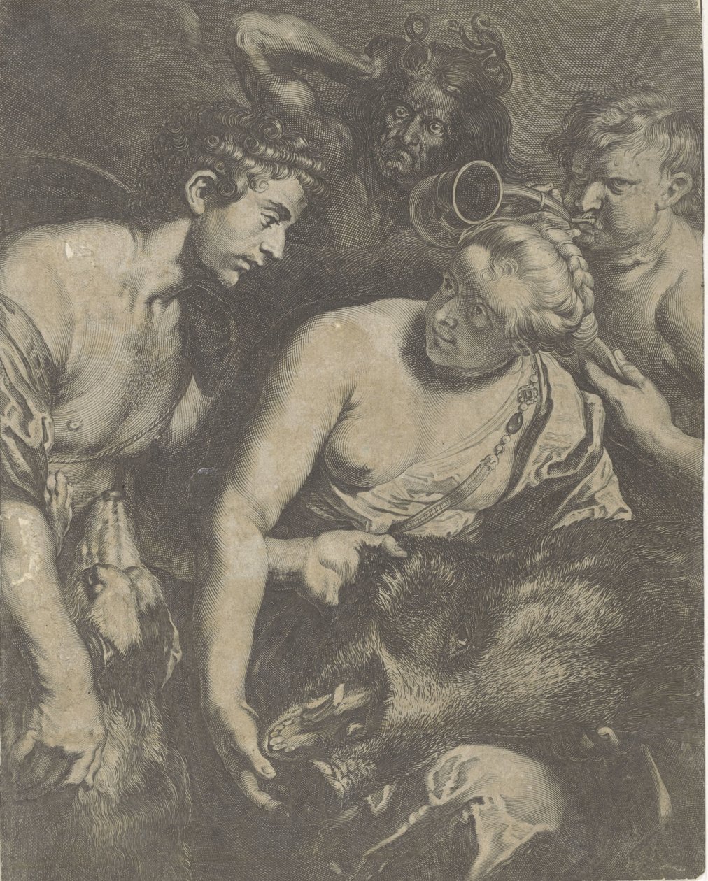 Meleager en Atalanta autorstwa Cornelis Bloemaert (II)