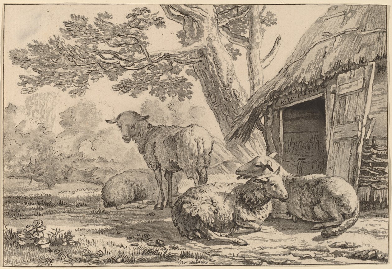 Sheepcote, 1781, opublikowany 1787. autorstwa Cornelis Brouwer