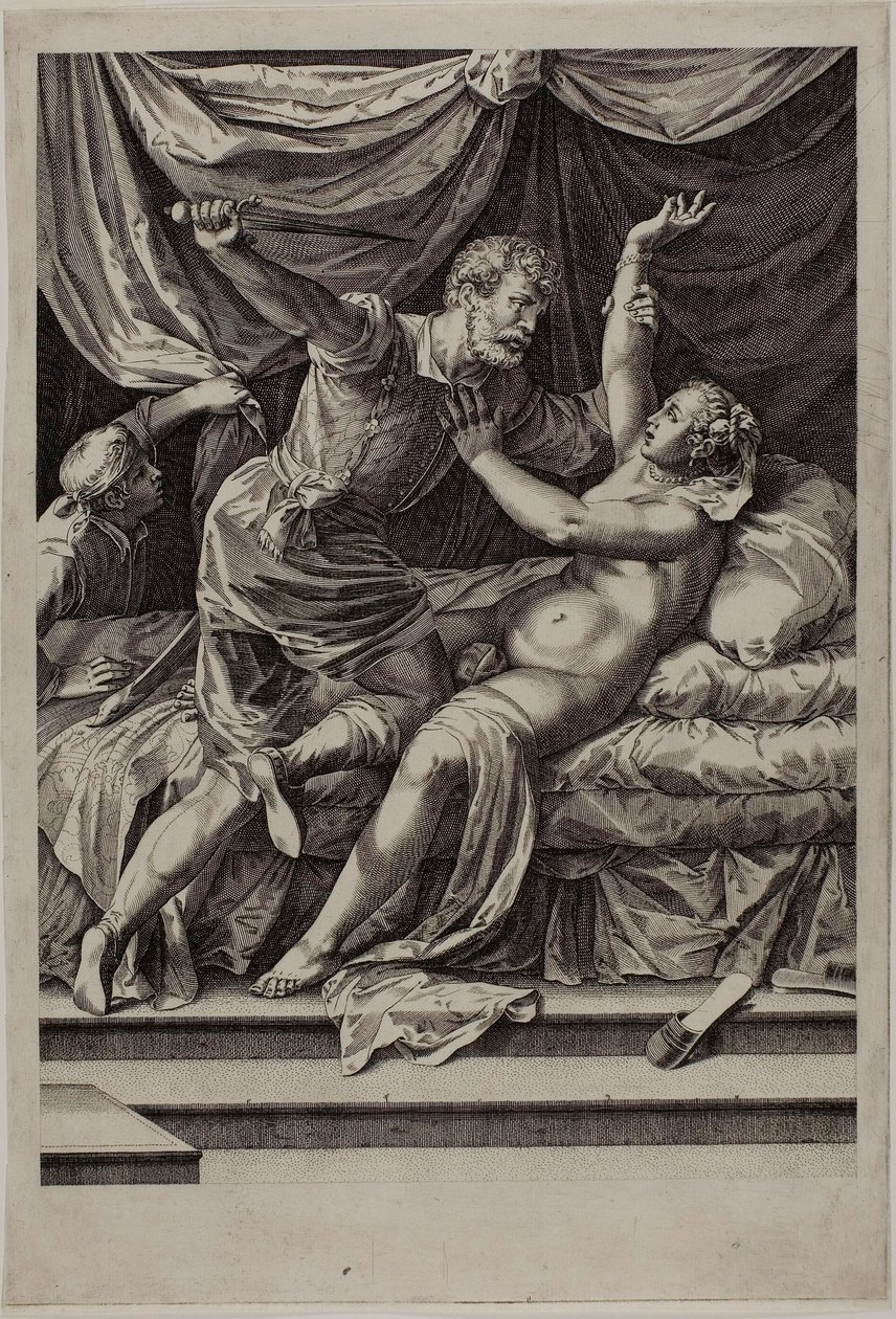 Tarquin i Lukrecja autorstwa Cornelis Cort