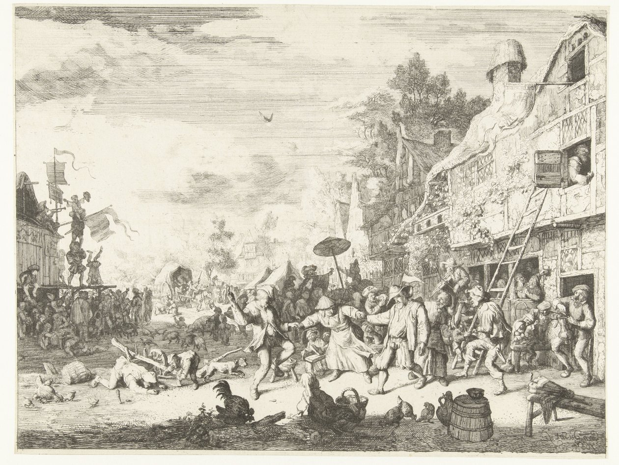 Wielkie targi wiejskie autorstwa Cornelis Dusart