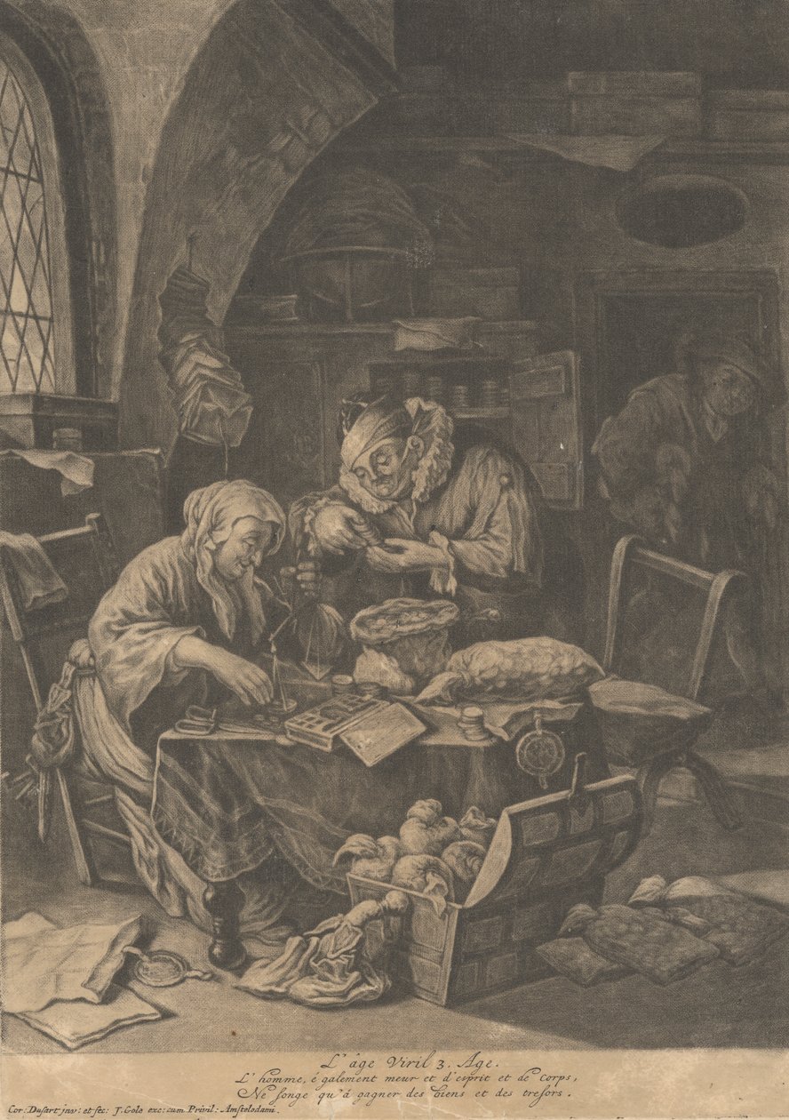 Męski wiek autorstwa Cornelis Dusart