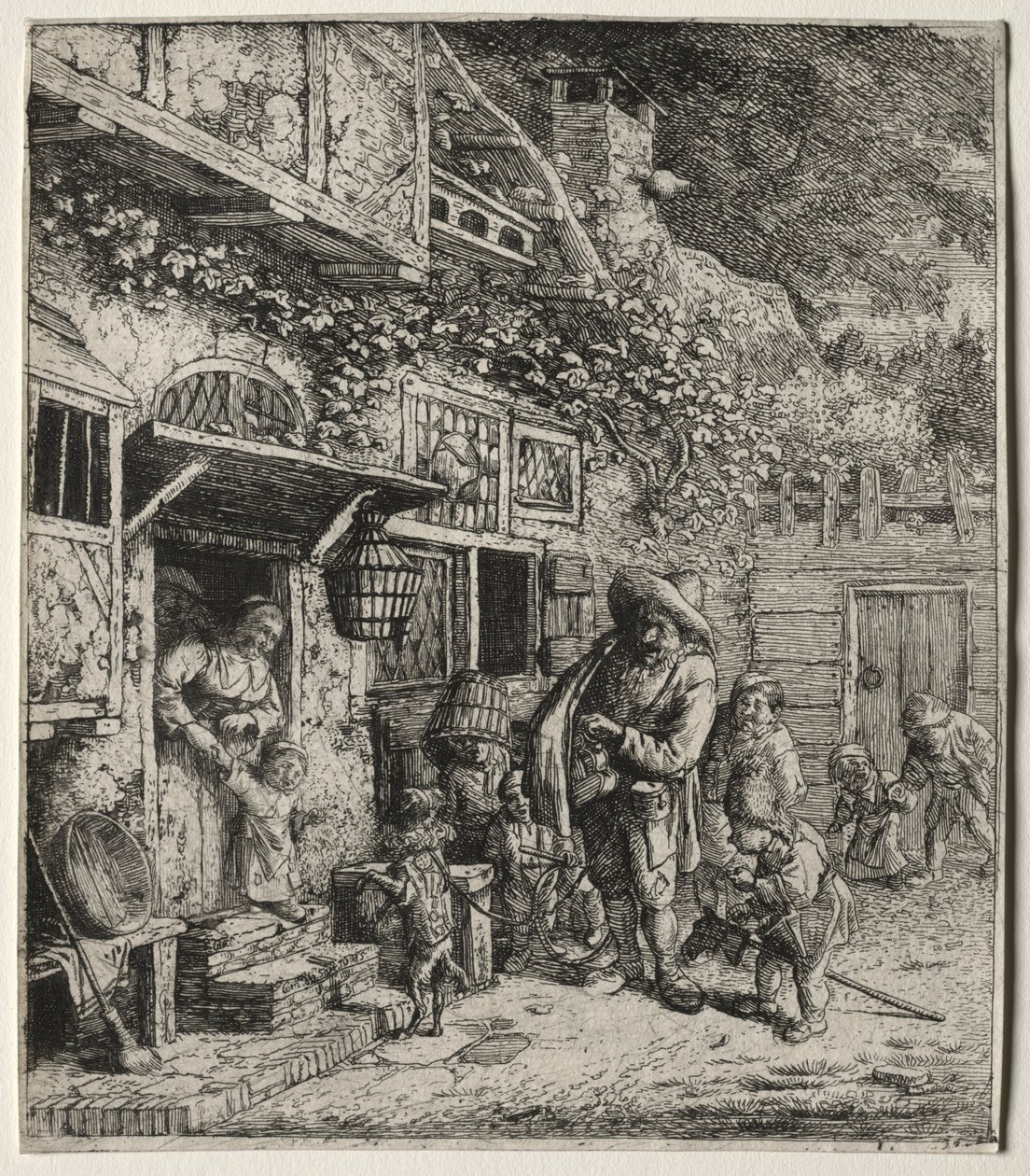 Tańczący pies. autorstwa Cornelis Dusart