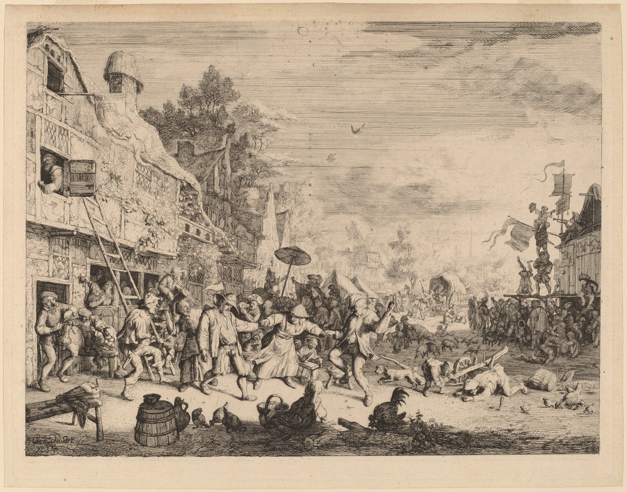 Święto Wiejskie autorstwa Cornelis Dusart