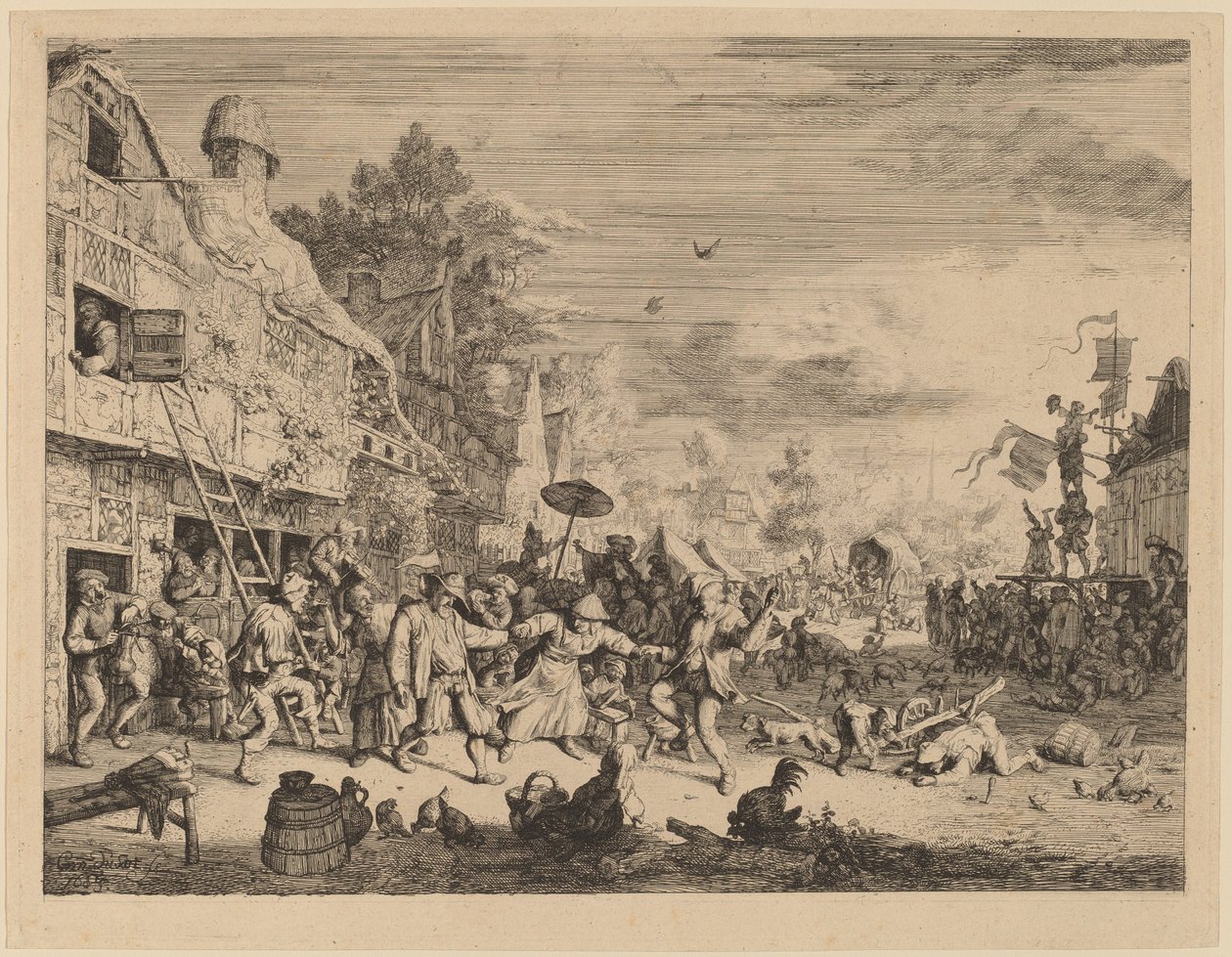 Święto Wiejskie autorstwa Cornelis Dusart