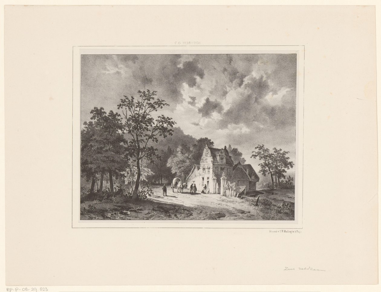 Dom w krajobrazie autorstwa Cornelis Gerrit Verburgh