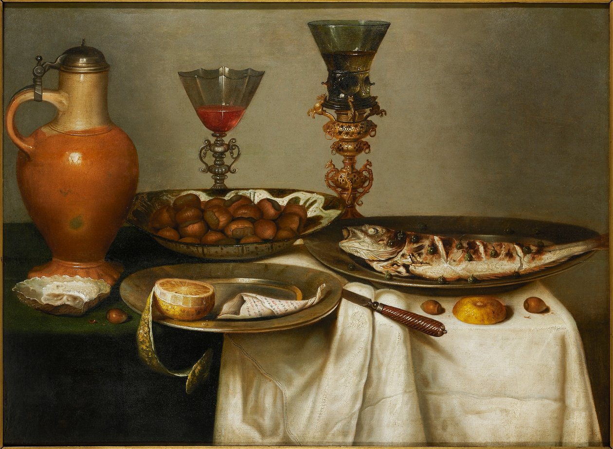 Śniadanie, 1638. autorstwa Cornelis Mahu