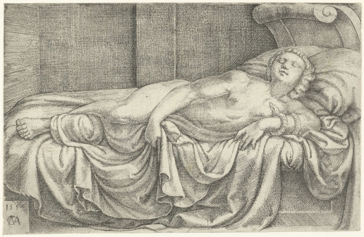 Śmierć Kleopatry autorstwa Cornelis Massijs