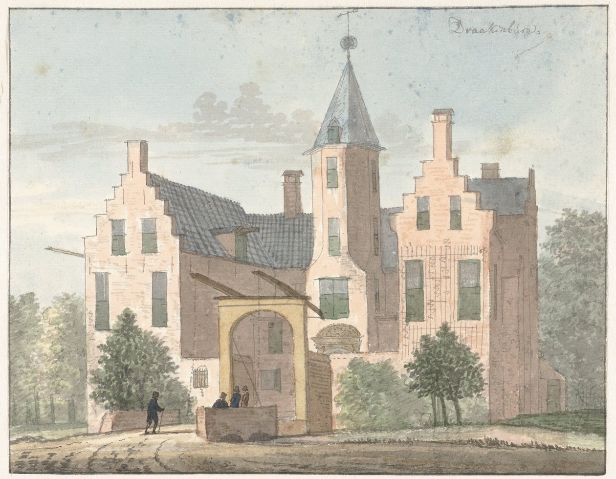 Zamek Drakenburg autorstwa Cornelis Pronk (possibly)