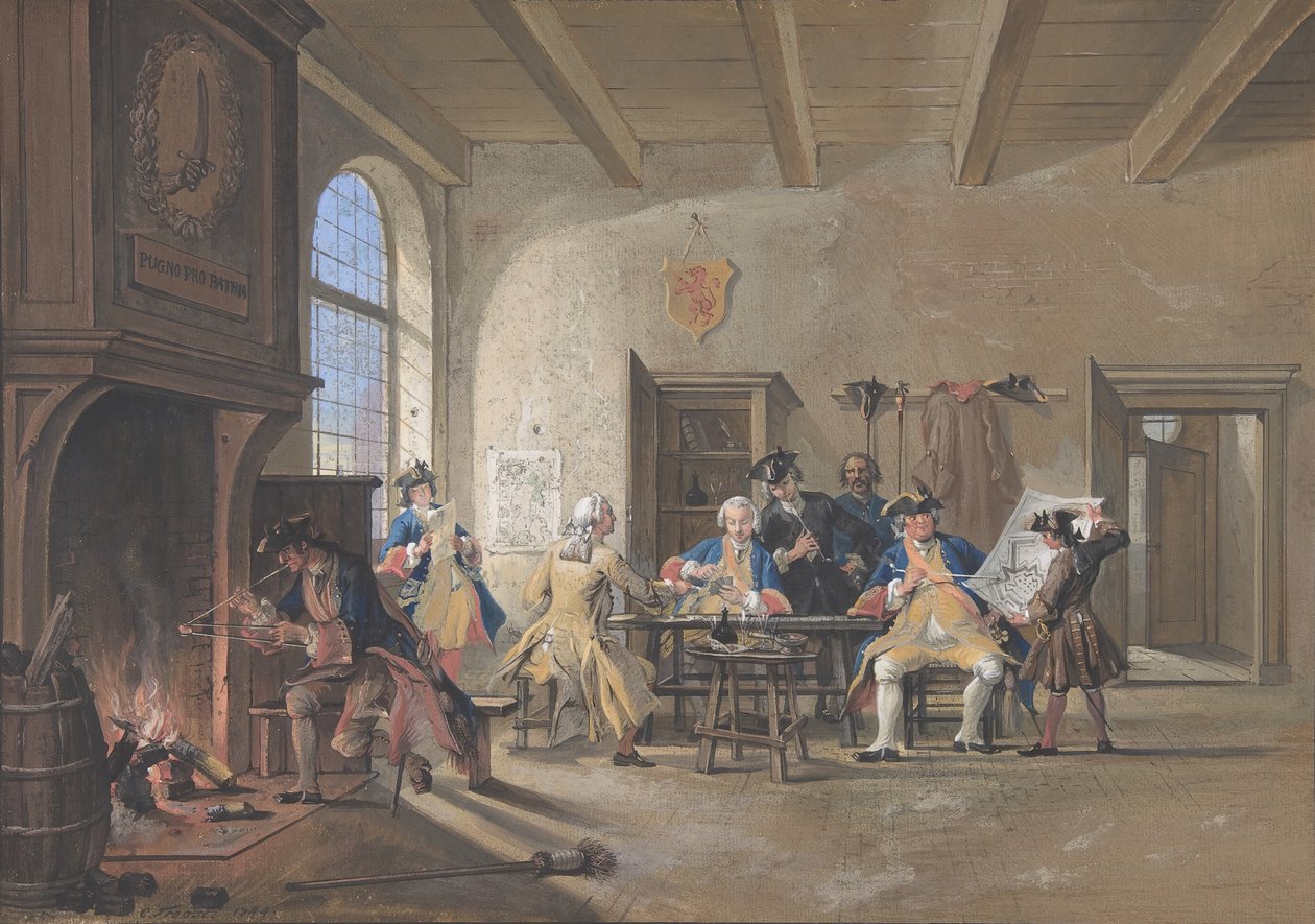 Scena w wartowni, 1744. autorstwa Cornelis Troost